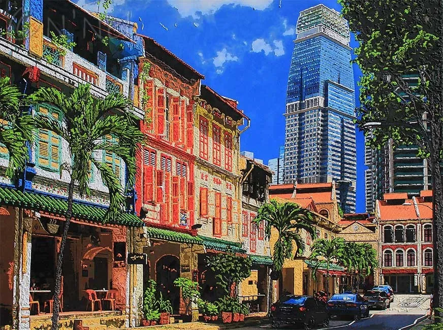 Singapore Shophouses-Nathalie LAOUE